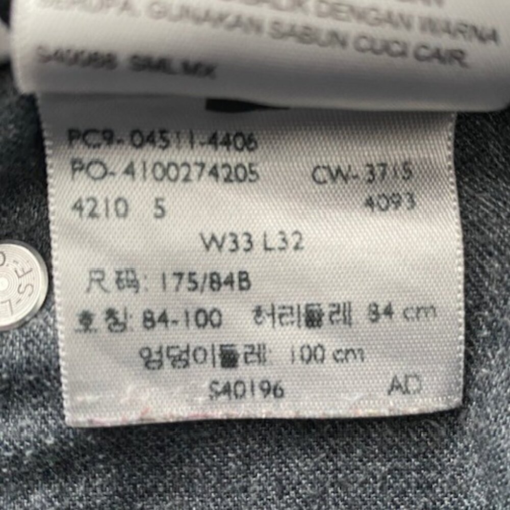 LEVI STRAUSS 511 Straight Leg Faded Black Denim Jeans 33 x 32 - Picture 13 of 14
